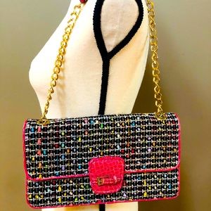 Liz Claiborne gold chain clutch
